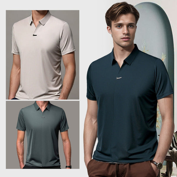 Lockeres Herren-T-Shirt mit Bündchen
